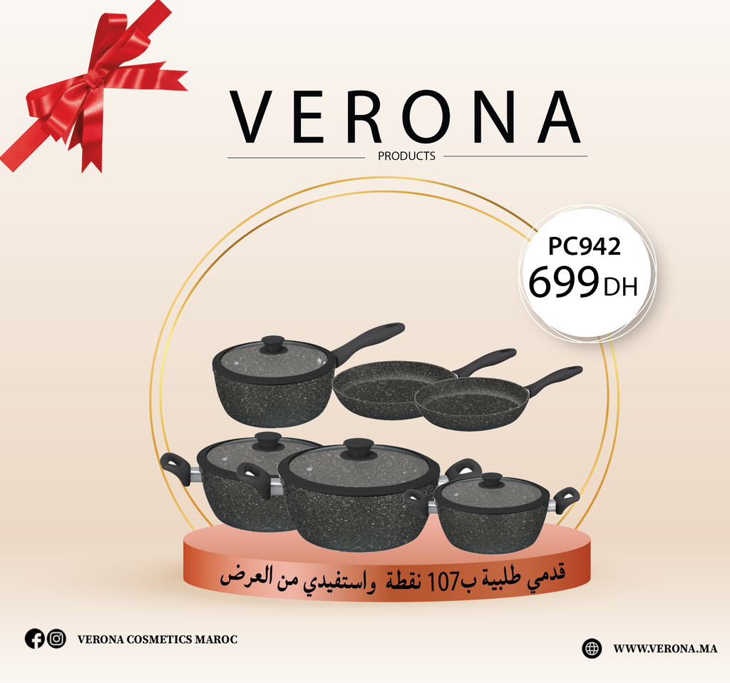 Sur une commande de 107 points 10 pièce de casseroles en granite à 699Dh