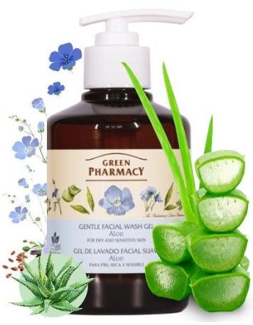 Gel nettoyant pour le visage à l'extrait d'aloe vera Et huile de lin 270ml