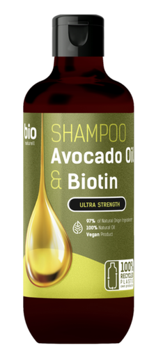 [BN2733] SHAMPOOING À LA BIOTINE À L'HUILE D'AVOCAT BIO NATURELL, ULTRA PUISSANT, 355 ML