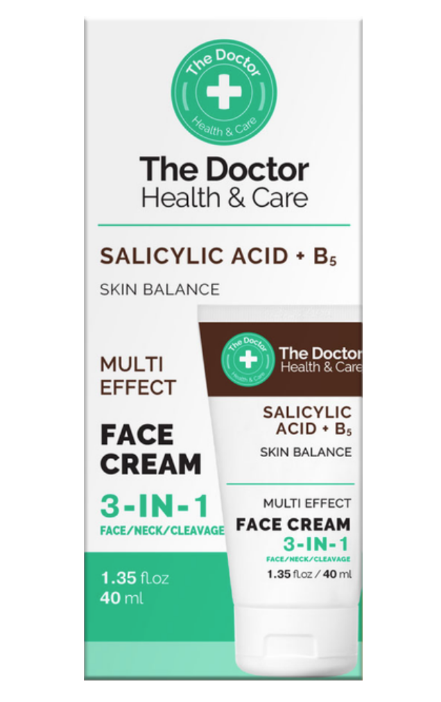 Crème visage The Doctor Health &amp; Care 3 en 1 Acide salicylique + B5 40 ml