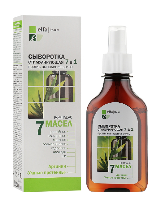 SÉRUM CAPILLAIRE ELFA PHARM 7 HUILES STIMULANT CONTRE LA CHUTE DES CHEVEUX 7 EN 1 100 ML